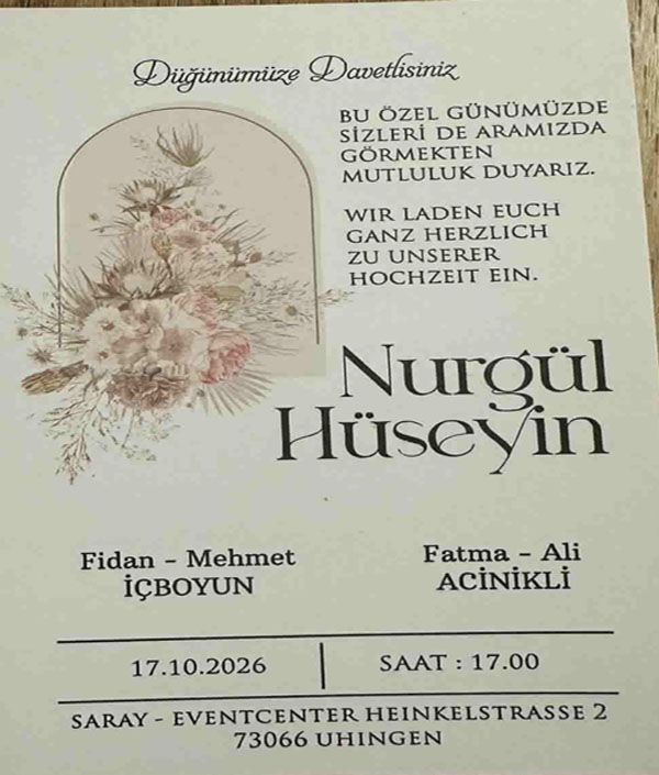 Nirgül ve hüseyin dügünü